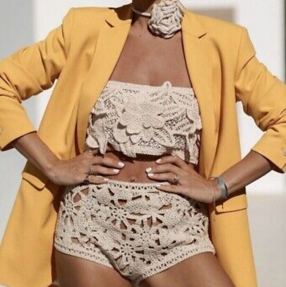 Zara Crochet Shorts size Large